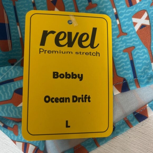 Revel Premium Stretch Bobby Scrub Top Womens Large Ocean Drift Blue New Oars - Picture 8 of 9